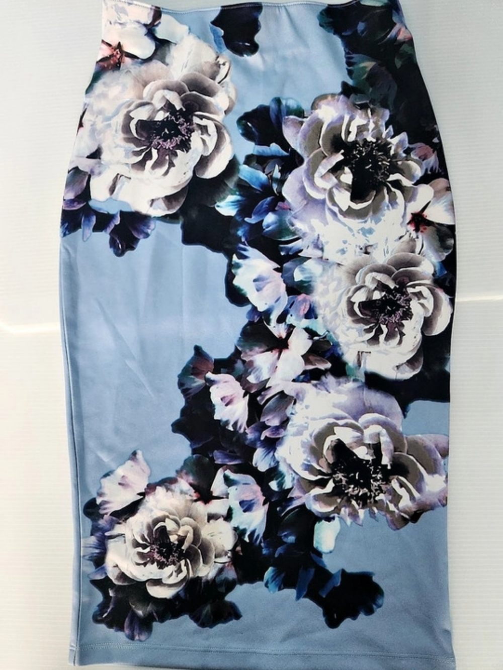 Kohl's Apt. 9 Floral Pencil Skirt in Blue Size Small Like New